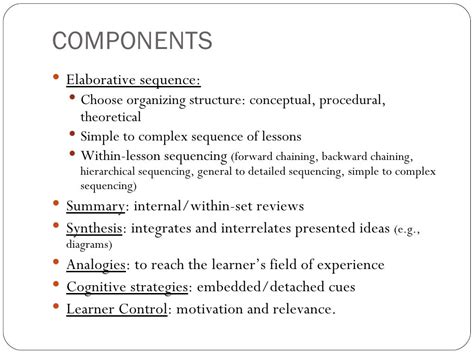 Elaboration Theory