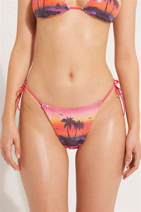 Slip Bikini Reggiseniiliano Cali Sunset Tie Taglio Reggiseniiliano Donna Tezenis Saldi