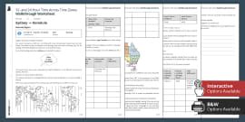 Time Zones Differentiated Labelling Activity Ks Twinkl