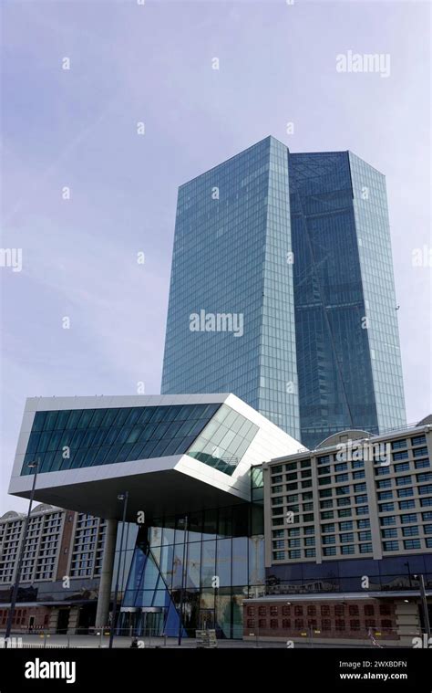 european central bank ecb building complex  modern glass