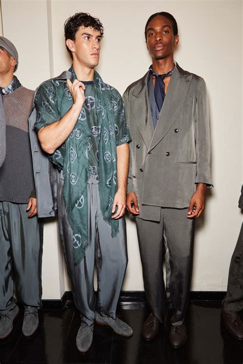 Giorgio Armani Spring Mens Fashion Show Backstage The Impression