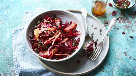 Carrot And Beetroot Slaw With Orange Dressing Recipe Bbc Food