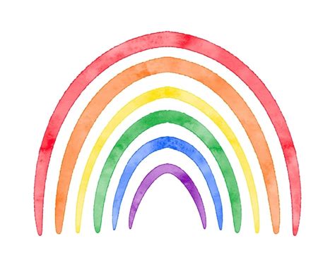 Bonito Vetor Texturizado Em Aquarela Arco Ris Lgbt S Mbolo Seis Cores