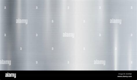 Panoramic Background Silver Steel Metal Texture Vector Stock Photo