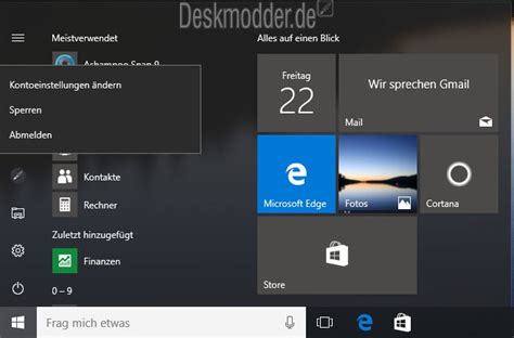 Das Neue Startmen Einmal Genauer Angeschaut Windows