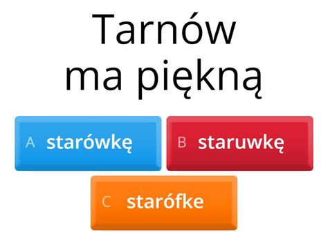 pisownia wyrazów z kończówkami ów ówka cz 1 Test