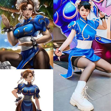 Juego Street Fighter Chun Li Cosplay Disfraz Mujer Y Ni A Vestido De