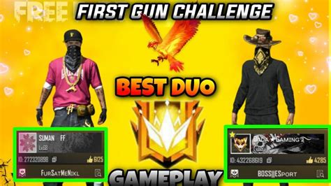 First Gun Challenge Op Gameplay Free Fire Battlegrounds Youtube