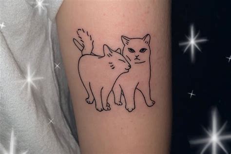 Share More Than Line Art Simple Cat Tattoo Latest In Coedo Vn