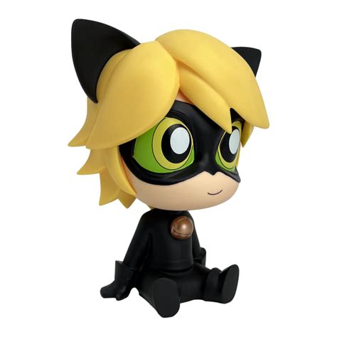 Tirelire LADYBUG version chibi tirée du manga MIRACULOUS avec CHAT NOIR