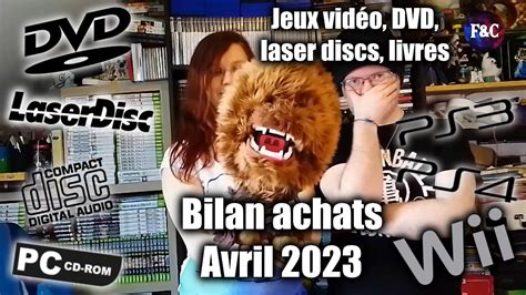 Bilan Achats Avril Dvd Laser Discs Jeux Vid O Ps Ps Wii