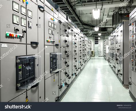 Electrical Switchgear Industrial Electrical Switch Panel Stock Photo