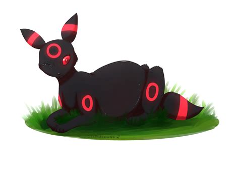 [C] A very pregnant Umbreon by RoundTiger on DeviantArt