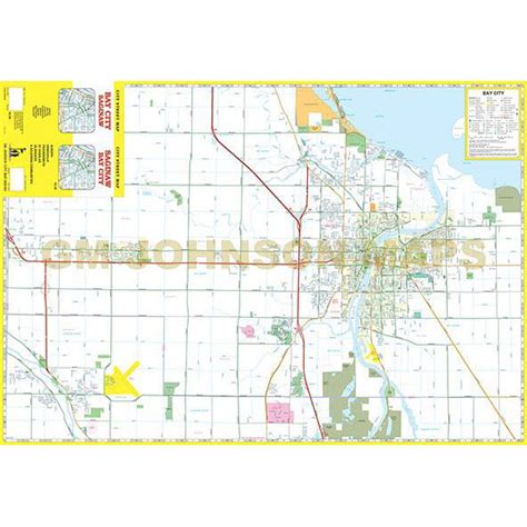 Saginaw / Bay City, Michigan Street Map - GM Johnson Maps