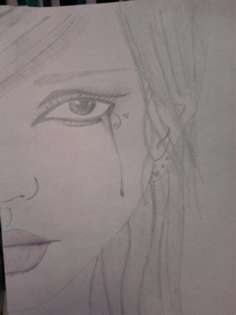 Crying Girl Drawing Beautiful Image Drawing Skill