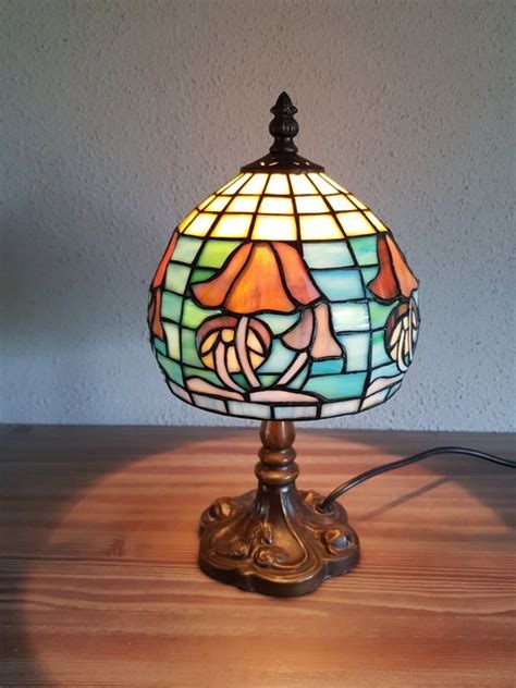 Beautiful Tiffany Style Table Lamp Alloy Glass Stained Catawiki