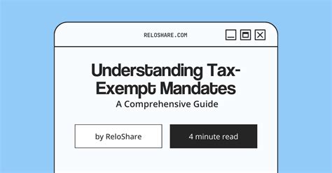 Understanding Tax Exempt Mandates A Comprehensive Guide