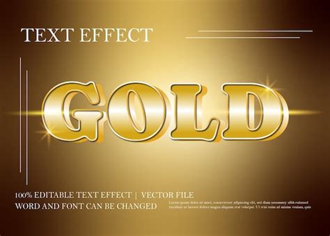 Premium Vector Gold Editable Text Effect