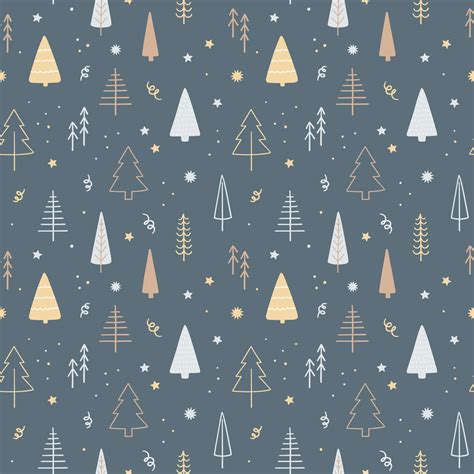 Seamless winter pattern with different christmas tree. 8285672 Vector