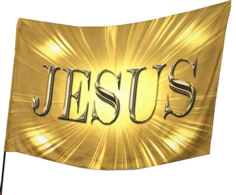 Jesus Burst Gold Worship Flag High Praise Banners