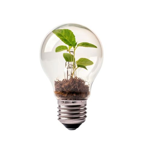 Premium Ai Image A Light Bulb With A Plant Inside It