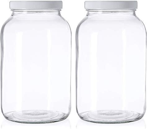 Kitchentoolz 1 Gallon Extra Large Glass Mason Jar Wide