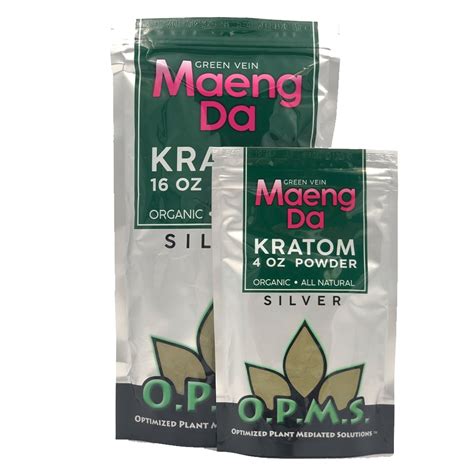 Buy Silver Opms Green Vein Maeng Da Kratom Powder