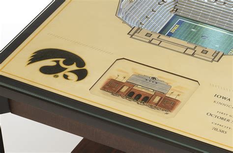 Iowa Hawkeyes Led Lighted Table — 3d Wood Maps Bella Maps