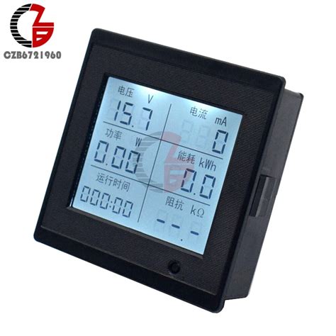 DC 6 100V 20A LED Digital Voltmeter Amperemeter Wattmeter F R Auto Auto