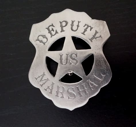 Deputy U S Marshal Badge 39 With Pin Back Made In The Usa Etsy