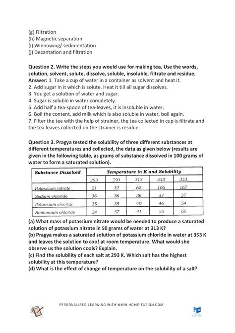 Ncert Solutions For Class 9 Science Chapter 2 Is Matter Around Us Pure