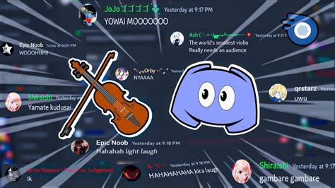 Discord Sings Worlds Smallest Violin Youtube