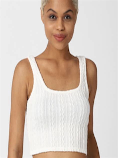 Buy Forever 21 Women White Bralette Crop Top Tops For Women 17644602