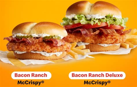 McDonald S Officially Launches New Bacon Ranch McCrispy And Bacon Ranch