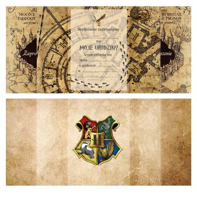 Zaproszenie Na Urodziny Harry Potter Mapa