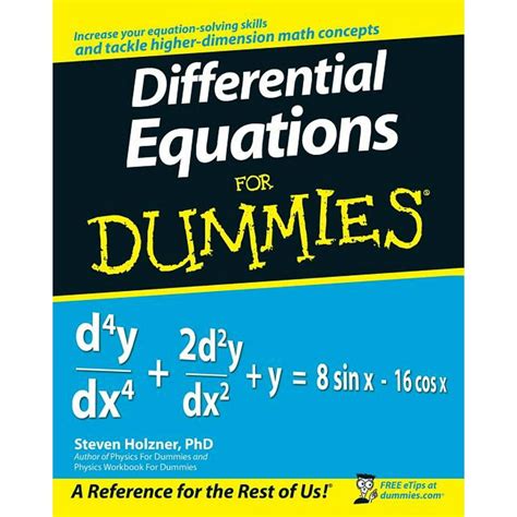 For Dummies Differential Equations For Dummies Paperback