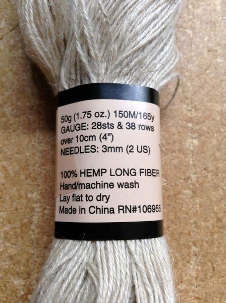 Hemp Knitting Yarn All Natural Fiber Yarn Hemptopia