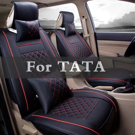 New Luxury Pu Leather Automobiles Seat Cover Car Seat Cover Striped Cushion For Tata Aria Safari