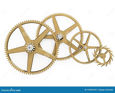 Watches Clockwork Gear Wheels Train Stock Illustration Illustration