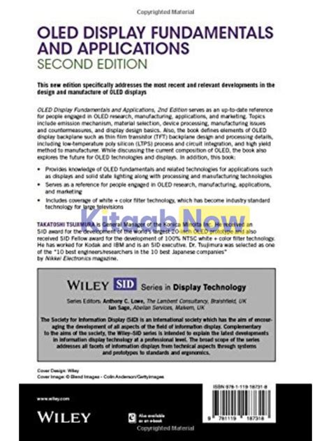 Oled Display Fundamentals And Applications Nd Edition Kitaabnow