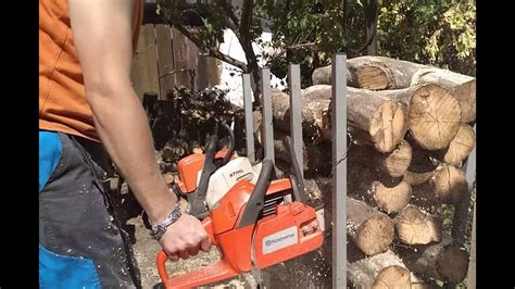 Husqvarna 120 Mark II Vs Stihl MS 170 YouTube