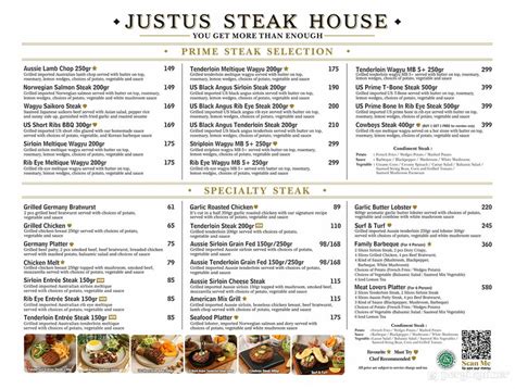 Selalu Diperbarui Menu Justus Steakhouse Pasir Kaliki Bandung