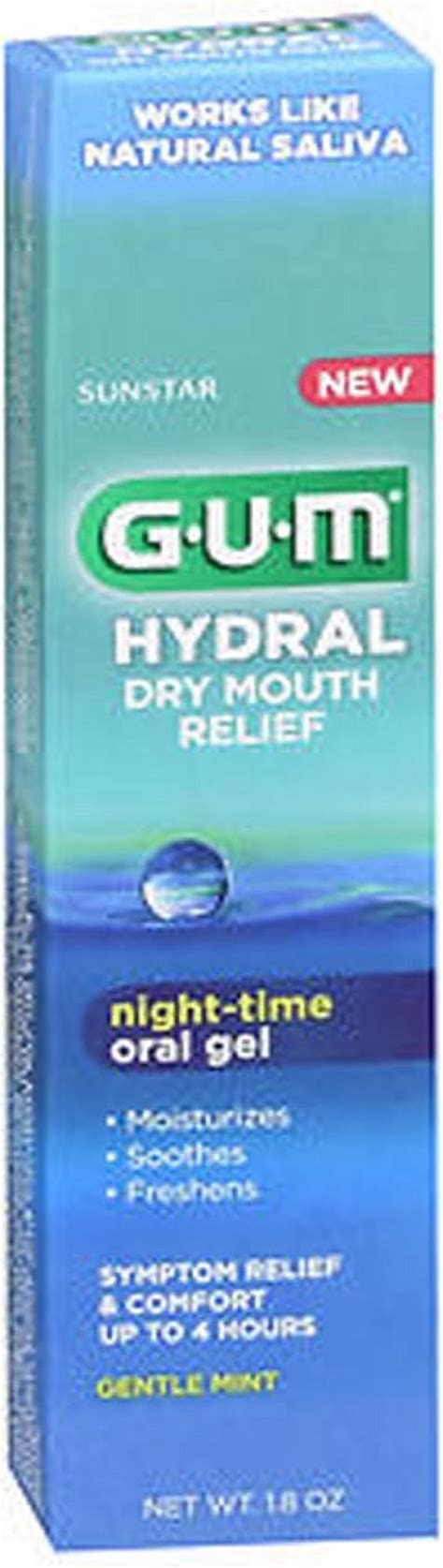 Gum Hydral Dry Mouth Relief Night Time Oral Gel Gentle Mint Oz