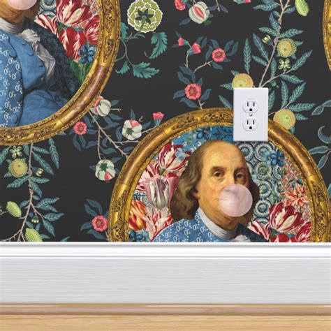 Ben Franklin Commercial Grade Wallpaper Bubble Gum Frankie Etsy