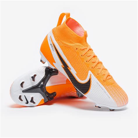 Nike Enfant Mercurial Superfly Vii Elite Fg Orange Laser Noir Blanc