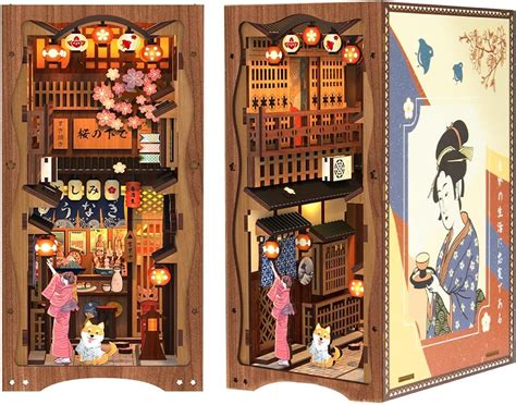 Fsolis Diy Sakura Densya Book Nook Kit D Puzzle Wooden Dollhouse