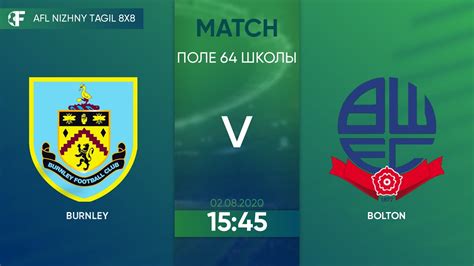 02 08 2020 BURNLEY BOLTON Nizhny Tagil Afl YouTube