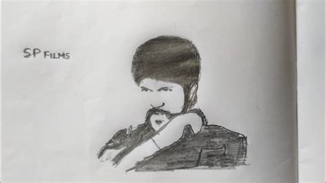 Rocking Star Yash Pencil Sketch Rajahuli Theme Kgf Chapter