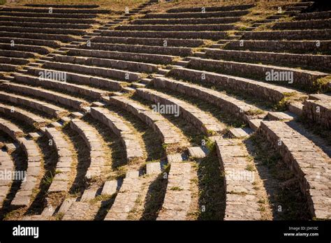 Rows Of Seating At Teatro Greco Greek Theatre 3rd C Bc Taormina