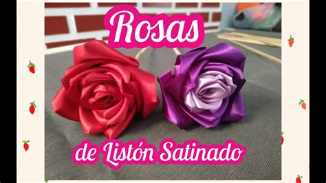 Rosas de Listón Satinado paso a paso YouTube